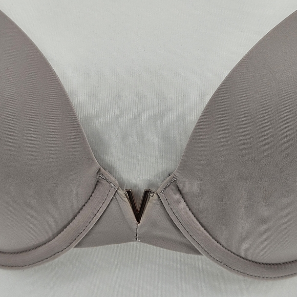 Victoria Secret Lined Demi Grey Tee Shirt Bra 34D - Picture 2 of 7